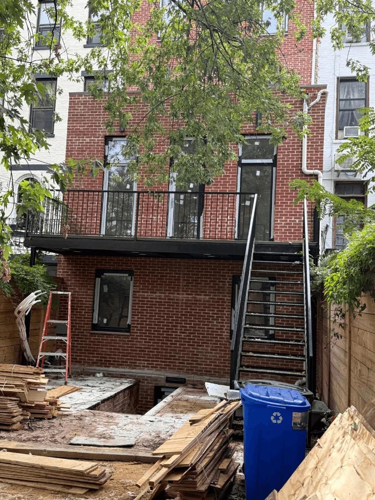 Rear Deck & Steel Stair Installation