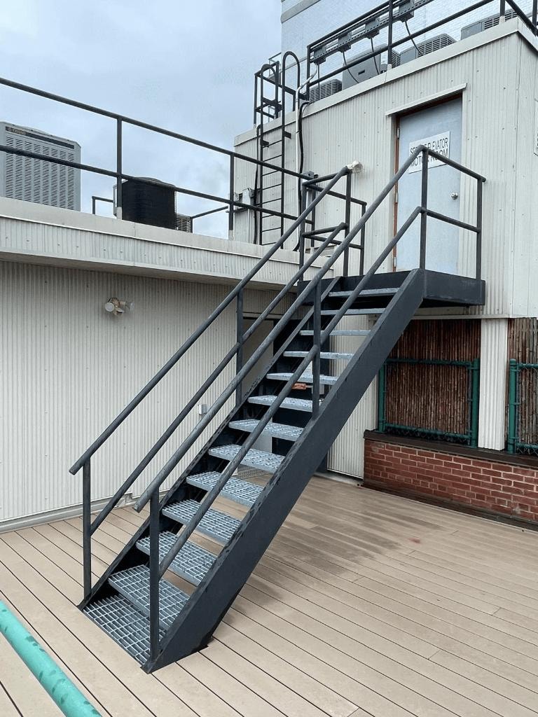 Rooftop Access Steel Staircase