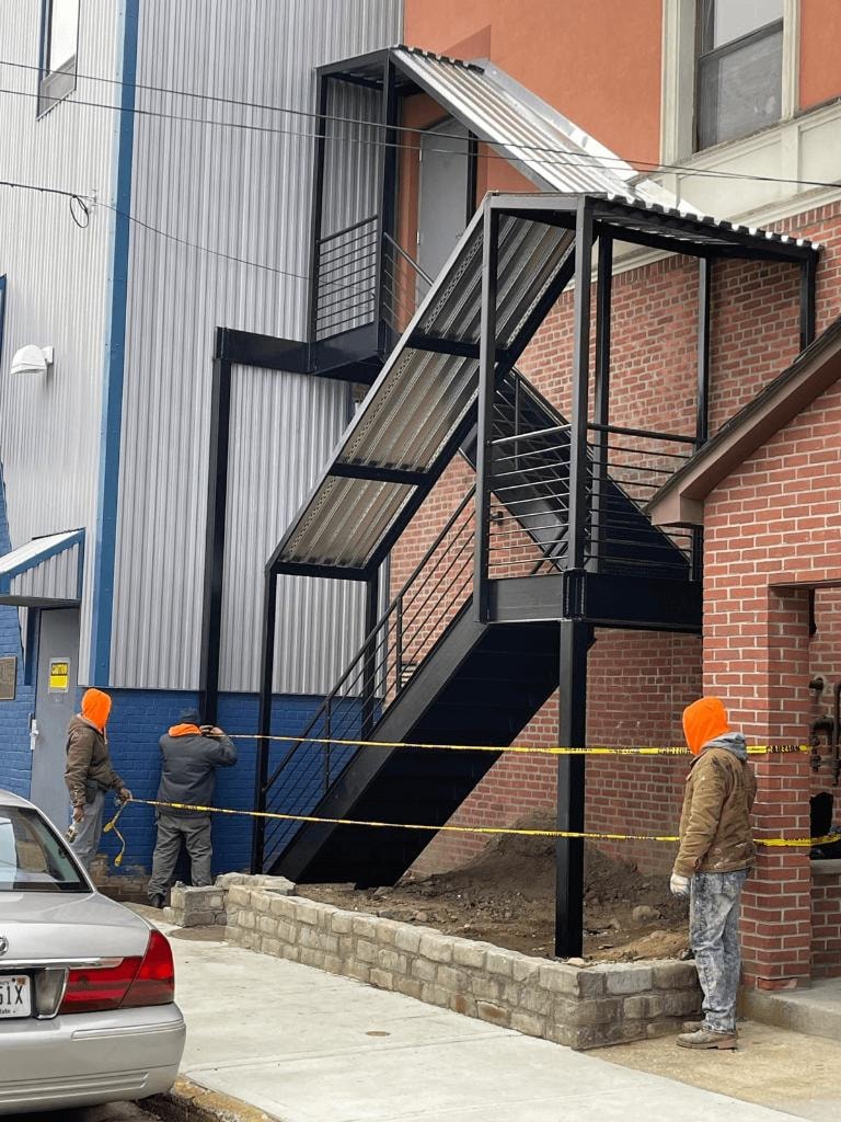 Multi-Level Fire Escape Installation