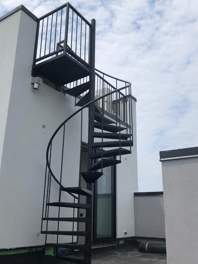 Exterior Spiral Staircase & Roof Platform