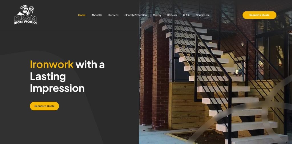 Custom Iron Railing Detail